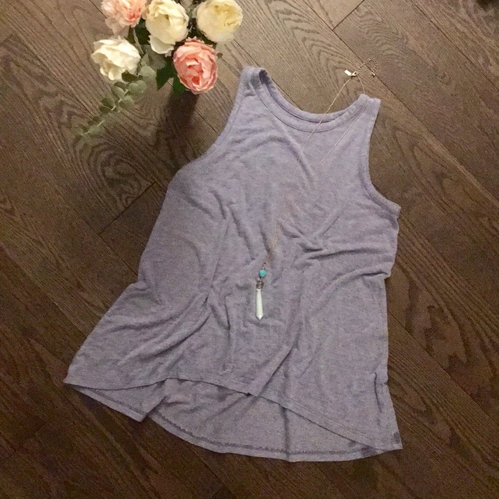 Girl’s Hi Low Striped Boaters Tank Top - Picture 2 of 6